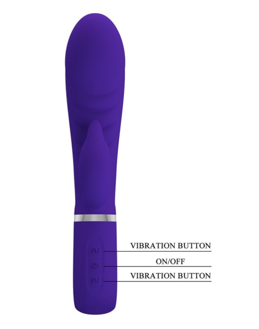 Vibrator Iepuras Pretty Love Prescott, 7 Moduri Vibratii, Silicon, USB, Violet, 20 - Img 5