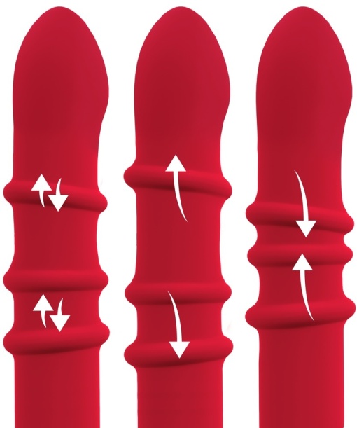 Vibrator iepure cu 3 inele de masaj mobile (23,7 cm) - Img 7