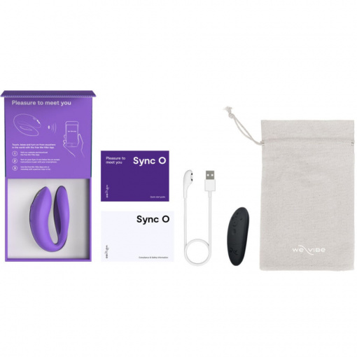 Vibrator inteligent pentru cupluri WE-VIBE - SYNC O violet cu telecomanda