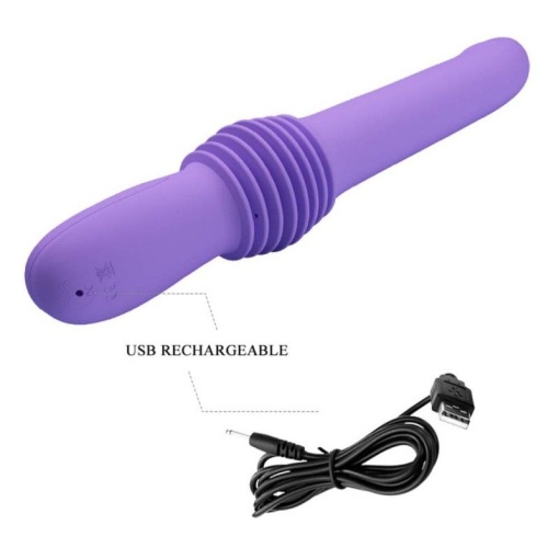 Vibrator Pretty Love Pazuzu Purple, Miscare 7cm Inainte/Inapoi - Img 6