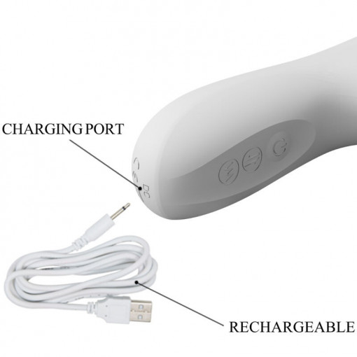 Vibrator Rabbit cu vibrații, împingeri și rotații PRETTY LOVE – REESE (24.8cm) - Img 5