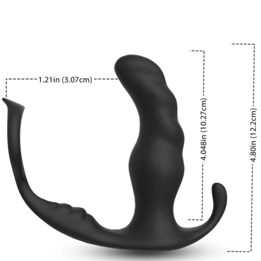 Vibrator si plug anal cu vibratii stimulator prostata ARMONY - KNIGHT cu telecomanda si inel penis - Img 4