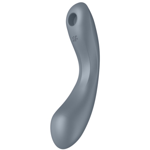 Vibrator stimulator cu impulsuri de aer Curvy Trinity 1 bluegrey (17,5cm) - Img 4