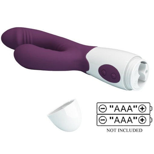 Vibrator stimulator dual Pretty Love - Andre Rabbit Vibrator &amp; G-Point Stimulator (Purple) - Img 3