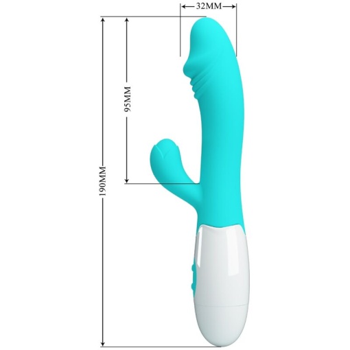 Vibrator stimulator punct G si clitoris Pretty Love - Snappy G-Spot Vibrator Aqua Green 30 funcții de vibrație - Img 2