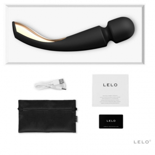 Aparat de masaj elegant pentru tot corpul LELO - SMART WAND 2 Negru