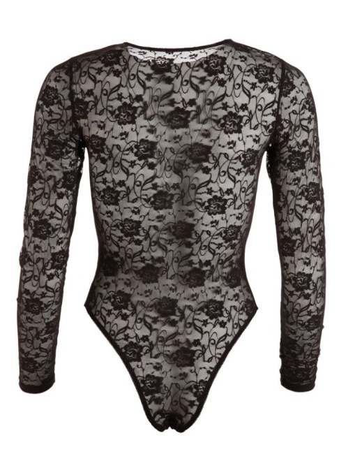 Body cu maneca lunga Cottelli Lingerie, black - XL - Img 3