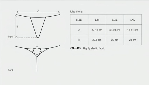 Chilot string cu broderie florala in partea din spate Luiza thong white S/M - Img 8