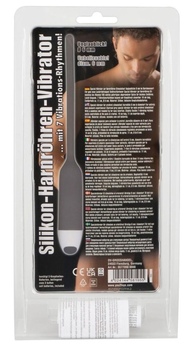 Dilatator flexibil din silicon cu 7 moduri de vibratie Silicone Dilator Black 19cm - Img 3