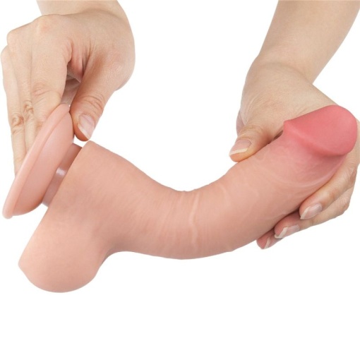 DILDO 8'' SLIDING SKIN DUAL LAYER DONG FLESH (20cm) - Img 3