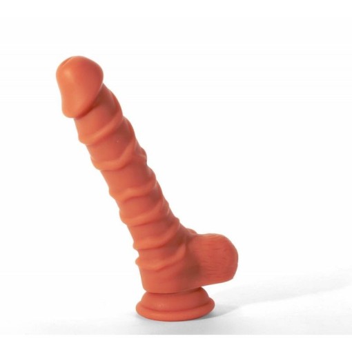 Dildo de înaltă calitate X-MEN 8.5" Dildo Colours Pleasure Flesh 20cm (inserabil 16cm)