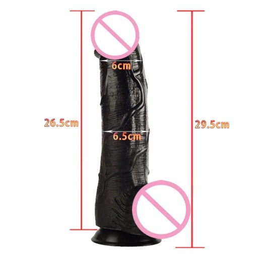 Dildo de mari dimensiuni X-MEN Nelson's Cock Black 29.5cm x6.5cm - Img 5