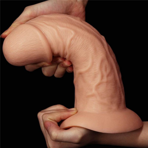 Dildo de marime gigantica Realistic Curved Dildo Flesh 23 x 6.5cm - Img 5