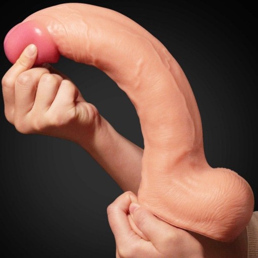 Dildo realist cu două straturi de silicon  Dildo 12 Dual Layered Platinum Silicone Cock 1- 30.5cm x 5.8cm