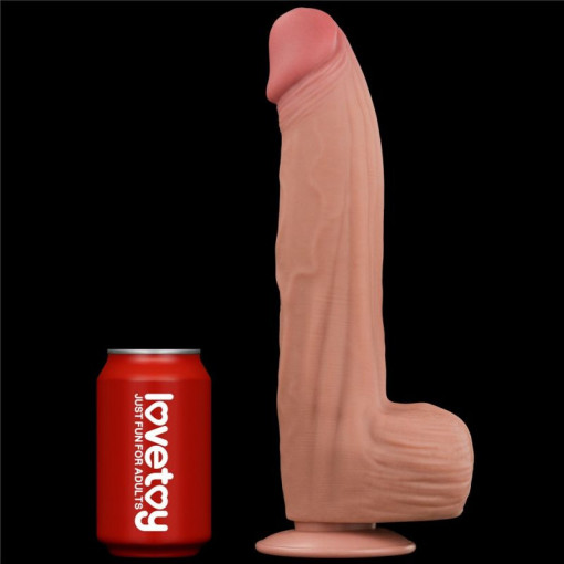 Dildo realist gigantic 12'' King Sized Sliding Skin Dual Layer Dong (31cm) - Img 3