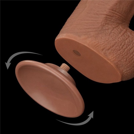 Dildo realist gigantic 13.5'' King Sized Sliding Skin Dual Layer Dong Brown (34cm) - Img 4