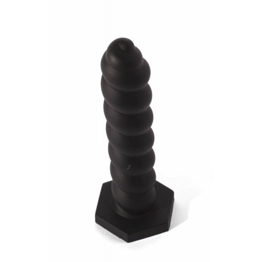 Dop anal cu ventuza X-Men 7.87" Silicone Butt Plug Black S (20cm)