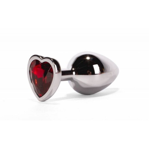 Dop anal din metal X-men Large Secret Shade (9.5cm) Baza texturata cu diamant rosu - Img 3