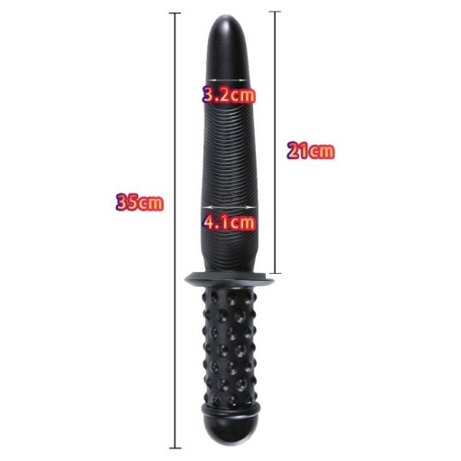 Dop anal X-Men 13.8" Sword Handle Butt Plug Black II (35cm x 4.1cm) - Img 4