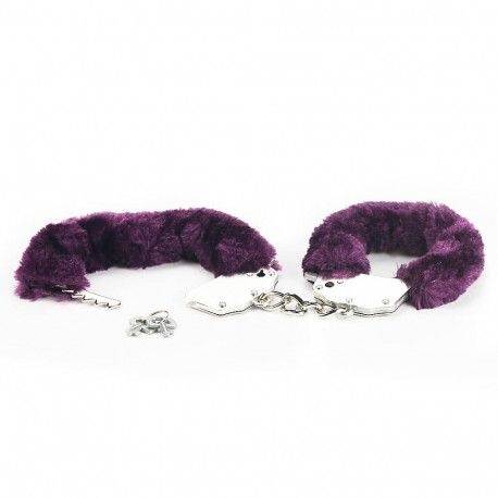 Fetish Pleasure Fluffy Hand Cuffs purple - Img 4