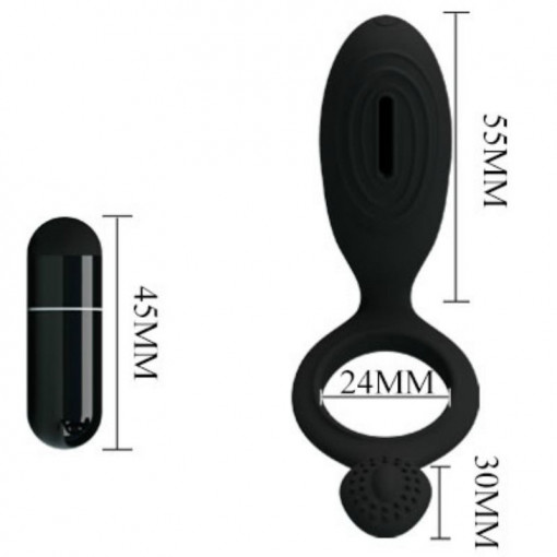 Inel de erectie cu vibratii si stimulare clitoris PRETTY LOVE - ETHEL - Img 3