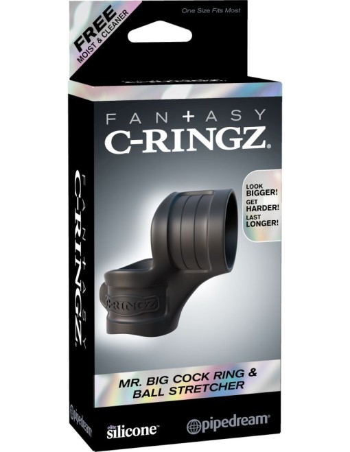 Inel dublu din silicon MR. BIG COCK RING &amp; BALL STRETCHER - Img 2