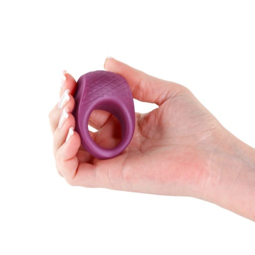 Inel penis cu vibratii Seduction - Levi - Metallic Burgundy - Img 3