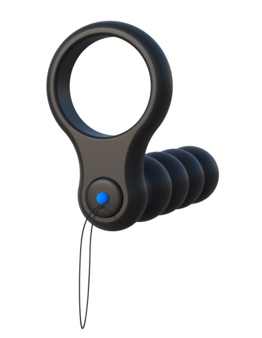 Inel penis cu vibratii, stimulator anal si telecomanda wireless DOUBLE PENETRATOR BLACK - Img 3