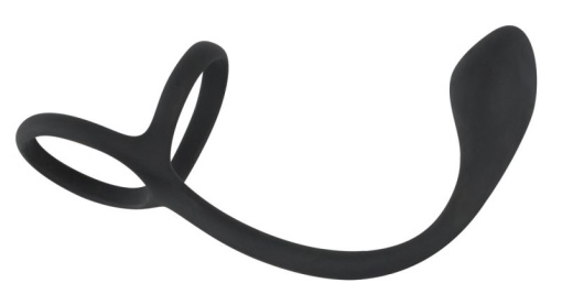 Inel pentru penis/testicule cu plug anal Cock &amp; ball ring with butt plug (22,5 cm) - Img 4