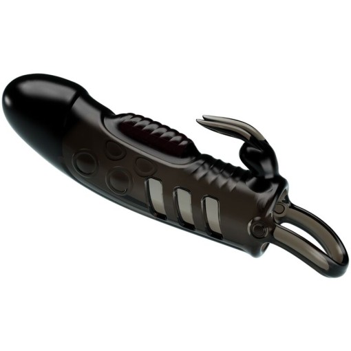 Manson pentru penis cu glont vibrator si stimulator clitoridian iepure PRETTY LOVE – SLOANE (18.7cm) - Img 5