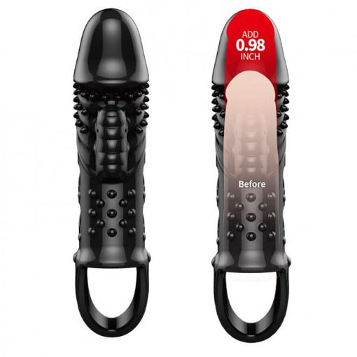 Manson pentru penis cu vibratii PRETTY LOVE – CECELIA, BLACK (18.5CM) - Img 3