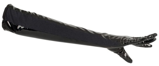 Manusi lungi, de vinil, cu insertii elastice Vinyl Gloves, Black Level - XL - Img 3