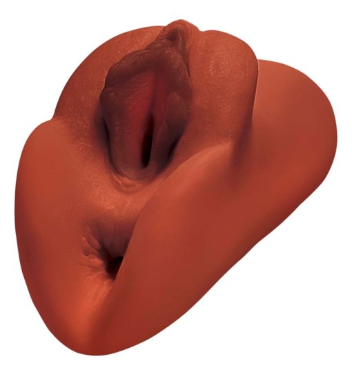 Masturabator dublu sub forma de vagin si de anus Perfect Pussy Double Stroker, brown - Img 4