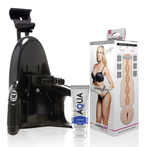 Masturbator Fleshlight - Brandi Love Vagina + Universal Launch + Aqua Quality Lubricant 50 ML - Img 2