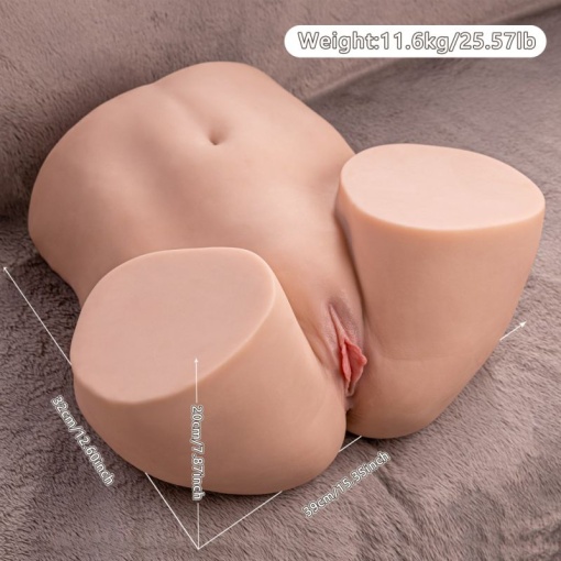Masturbator realist cu vibratii Ethel Masturbator (39 x 32 x 20cm) - Img 4