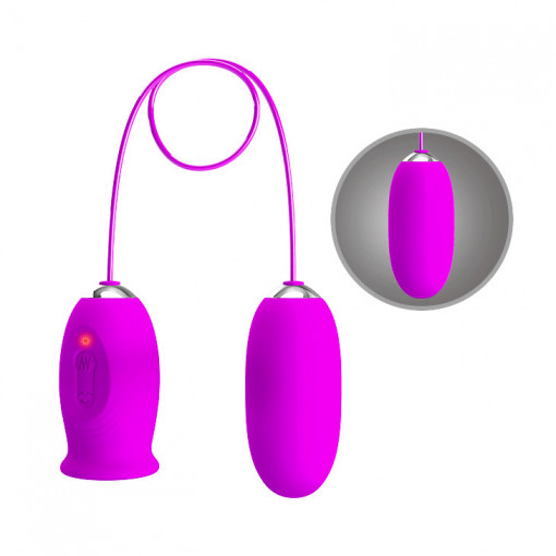 Ou vibrator cu 12 moduri de stimulare PRETTY LOVE DAISY, PURPLE - Img 2