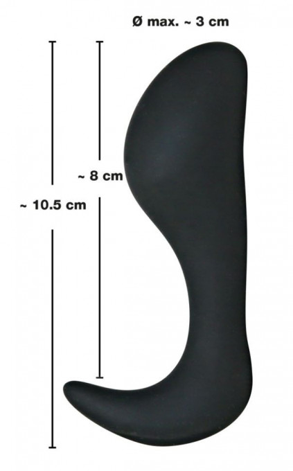 Plug anal din silicon cu varf bombat Butt plug medium (10,5 cm) - Img 3
