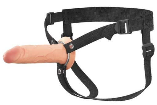 Prelungitor manson pentru penis Hollow Silicone Strap-on 16.5cm - Img 2
