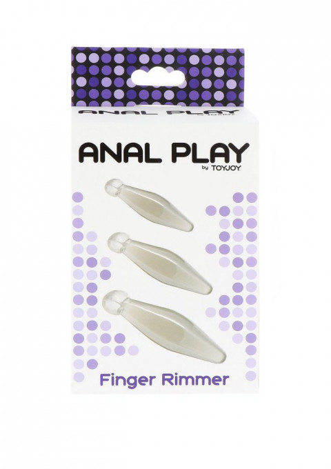 Set de 3 pluguri anale transparente Finger Rimmer 3pcs - Img 2