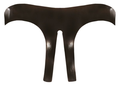 Slipi negri din latex, stransi pe piele, cu decupaj in zona intima , S/L - Img 3