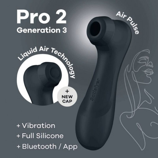 Stimulator Clitoris Pro 2 Generation 3 with Liquid Air black Bluetooth/App - Img 7