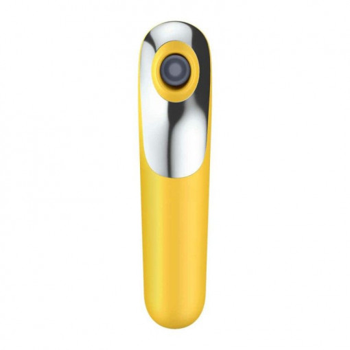 Stimulator de clitoris SATISFYER Dual Love Yellow - Vibratii + Unde Presiune - Img 2