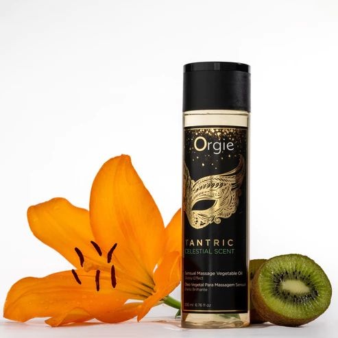 Ulei de masaj cu efect de stralucire Orgie Tantric - massage oil, Celestial Scent, 200ml - Img 3