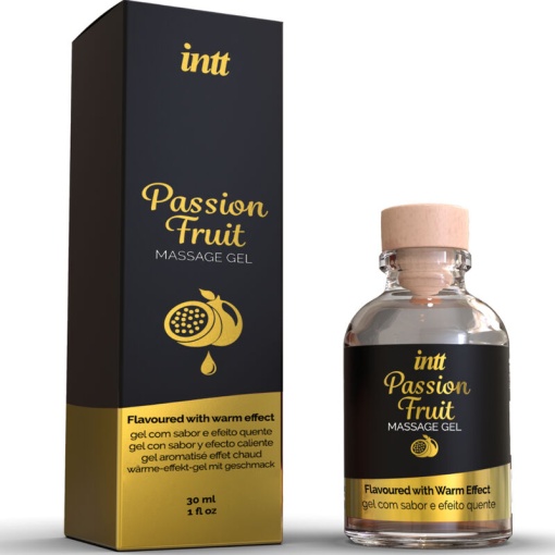 Ulei gel masaj cu efect de incalzire INTT Passion Fruit 30 ml - Img 3