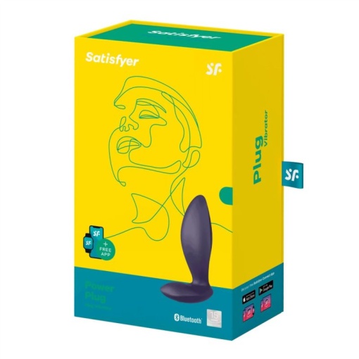 Vibrator anal 12 programe de vibratie Satisfyer Power Plug purple (11,3cm) - Img 7