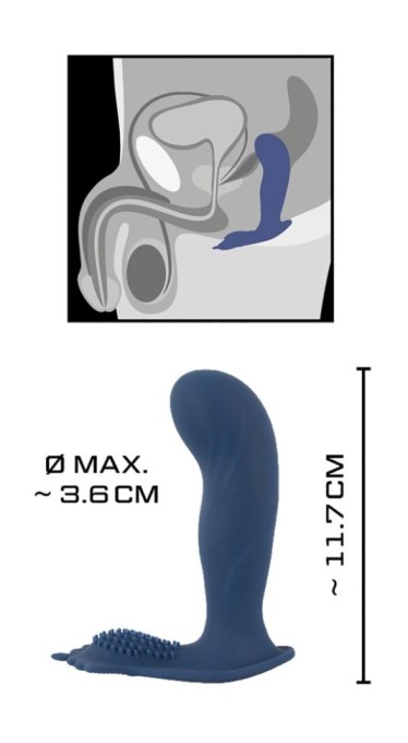 Vibrator canelat pentru prostata Vibrating Butt Plug (11,7 cm) - Img 6