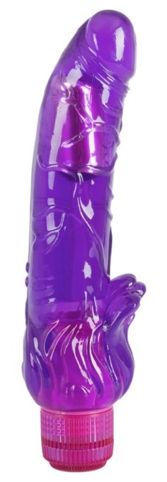 Vibrator clasic cu vene pronuntate si stimulator de clitoris H2O Viking Wet Vibe (23 cm long) - Img 7