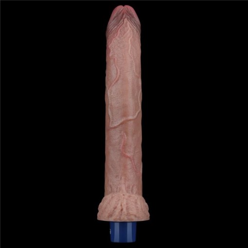 Vibrator clasic din silicon cu 10 moduri de vibratii REAL SOFTEE Rechargeable (27cm) - Img 5