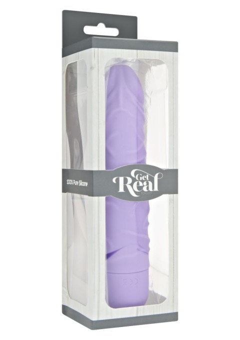 Vibrator clasic realistic cu 7 viteze de vibratii si ax usor curbat , Purple (20.1 cm) - Img 2