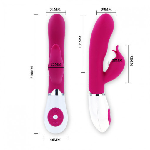 Vibrator cu stimulator clitoridian Pretty Love Felix 20cm - Img 6